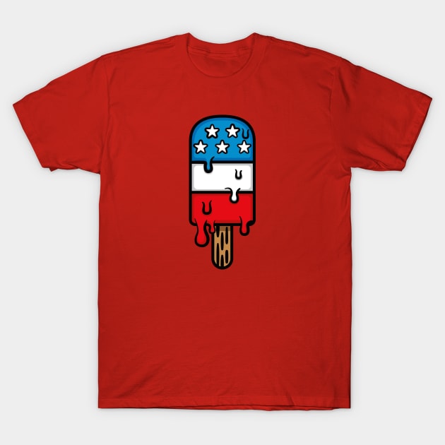 American Popsicle (Red) T-Shirt by jepegdesign